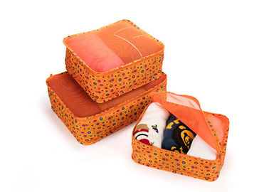 China Water Resistant Travel Organizer Bag Nylon 3pcs Set Packing Cubes Shape With Zipper supplier