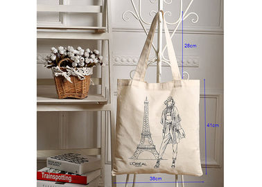 China Cotton Shopping Canvas Bag Heavy Duty Simple Style With Large Capacity supplier