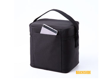 China Black Lunch Cooler Bags For Adults , Refrigerated Lunch Bag Customized Logo supplier